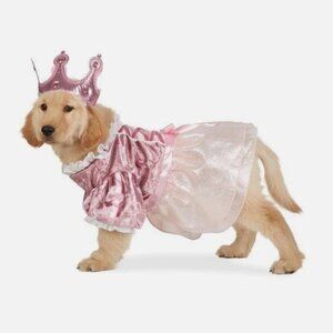 EUC Ministry of Rascals Pet Princess Dog Costume, Pink Dress with Tiara, Large